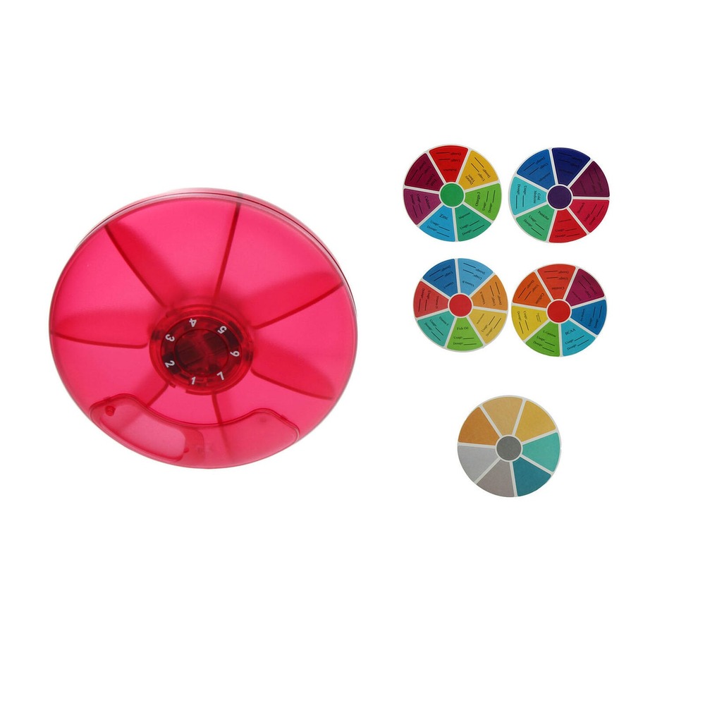Pill Organizer FYY Travel Weekly Pill Organizer Red